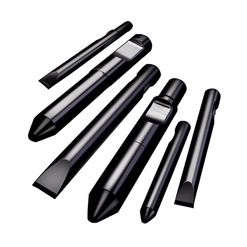 parti di escavatori rompicogliere idraulico martello mattone 68mm rompicogliere idraulico cincelli strumento di tipo cuneo 135mm 140mm