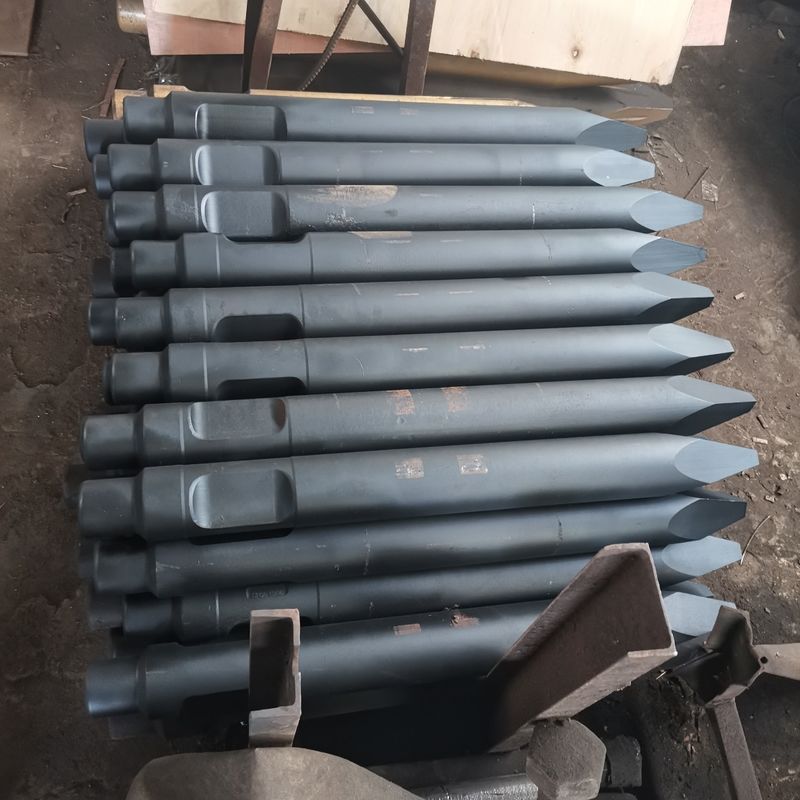 parti di escavatori rompicogliere idraulico martello mattone 68mm rompicogliere idraulico cincelli strumento di tipo cuneo 135mm 140mm