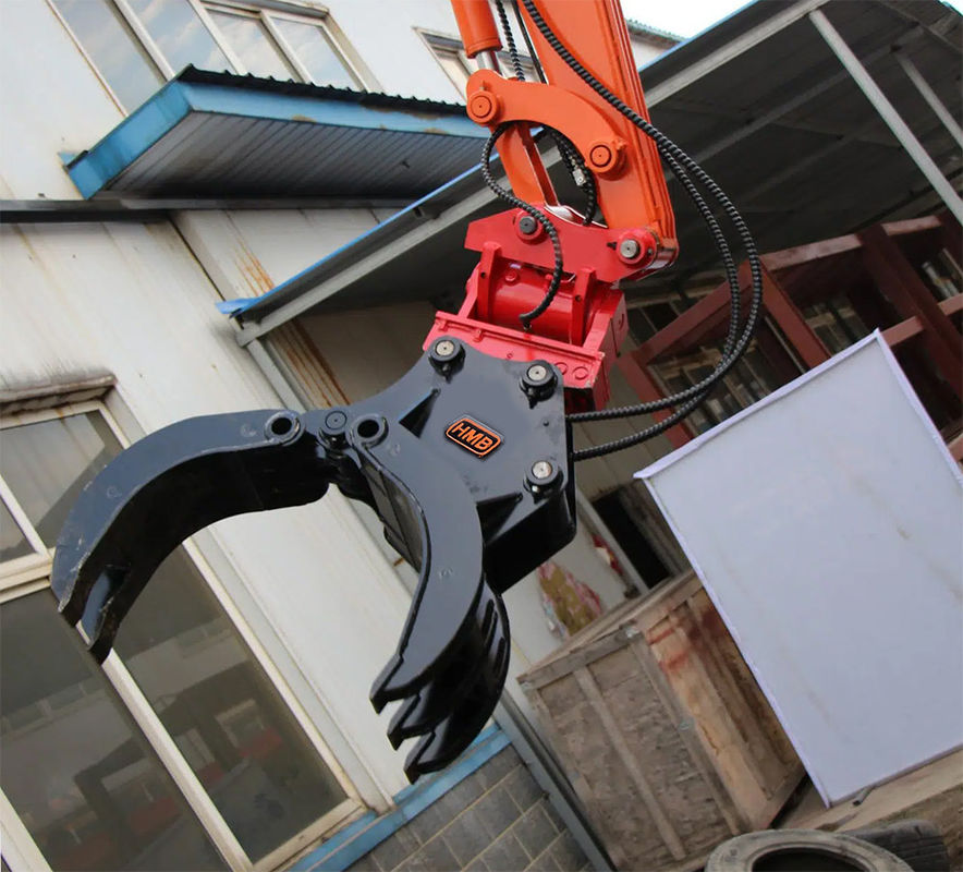 Grapple di escavatore secchio di legno idraulico 360 Log Grapple e Stone Escavatore Rotante Grapple