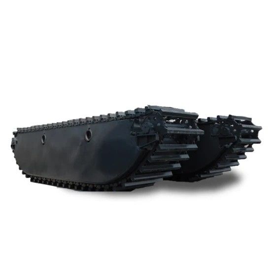 Pontoon personalizzato Q335B Q355B Escavatore Pontoon palude galleggiante Pontoon anfibio per SANY SY135C