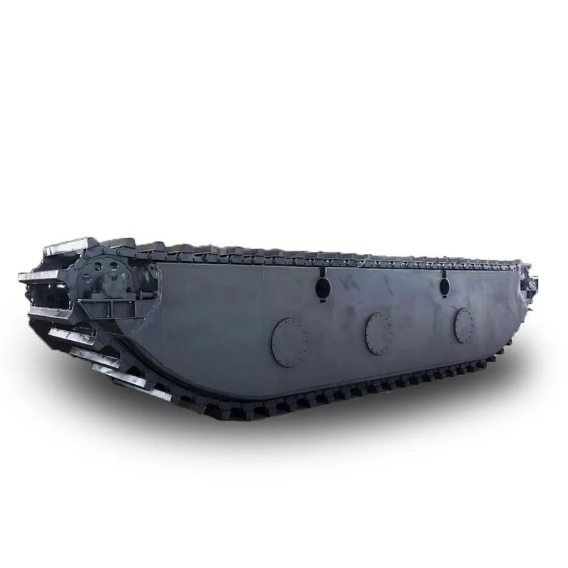Escavatore anfibio galleggiante personalizzato Pontoon Q355B Q690 Q345BUparti di carrozzeria pista d'acqua utilizzata per Cat 320D PC200