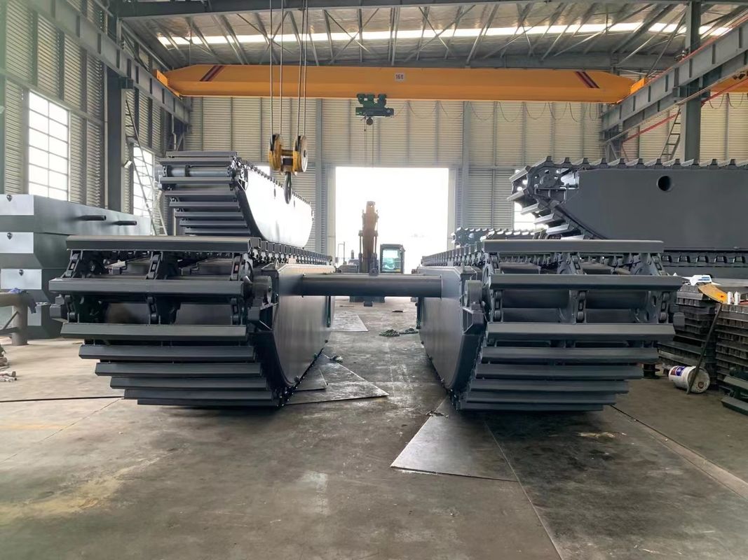 Cuttomizzato anfibio Baggy Bagga Excavator Pontoon galleggiante Q355b Personalizzato per escavatore Sy135