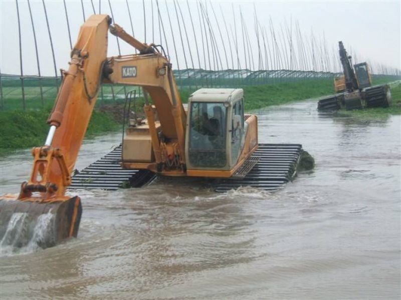 Pontoon anfibio galleggiante per scavatori idraulici personalizzati utilizzato per 320D 320C SY215 PC200