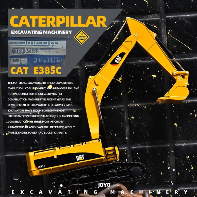 Carter CAT385C modello di escavatore in lega metallica ingegneria del suolo simulazione originale ornamenti per auto a mano