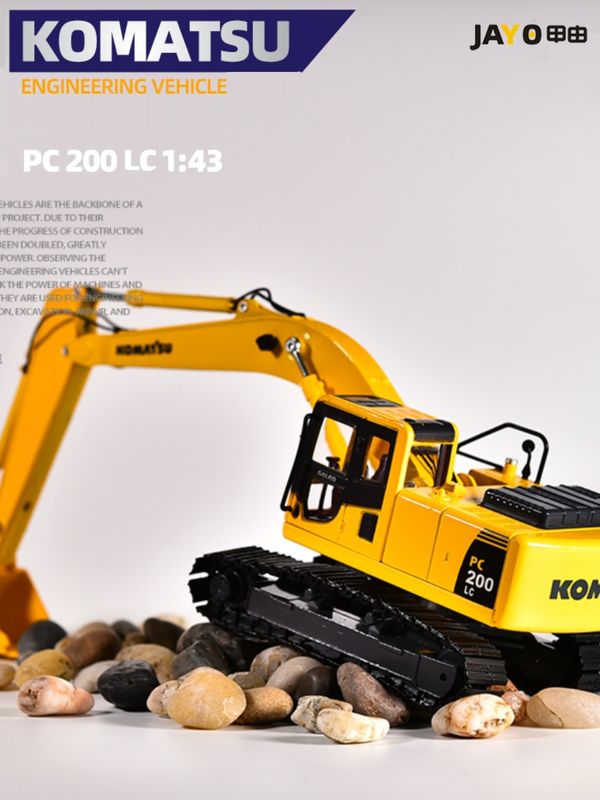 Komatsu PC200 Escavatore 1/43 Modello di metallo a scala Diecast Porte da collezione