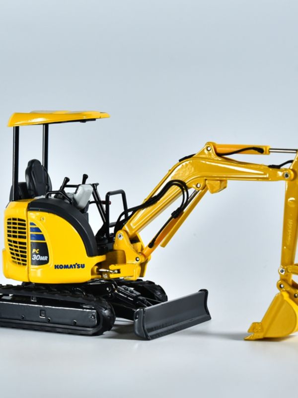 Komatsu PC30MR Mini Escavatore 1/32 Scala Modello Metallico a Fusione a Scala Da Collezione