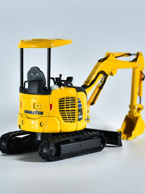 Komatsu PC30MR Mini Escavatore 1/32 Scala Modello Metallico a Fusione a Scala Da Collezione