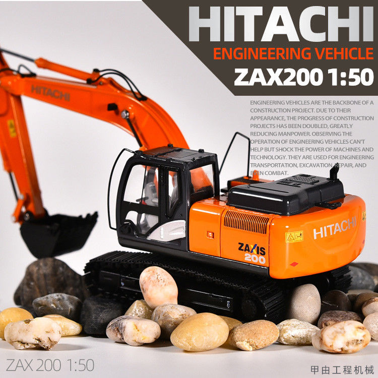 Hitachi ZAX200 Escavatore Diecast Modello 1/50 Scala Collezionabile Decorazione Edilizia Regalo