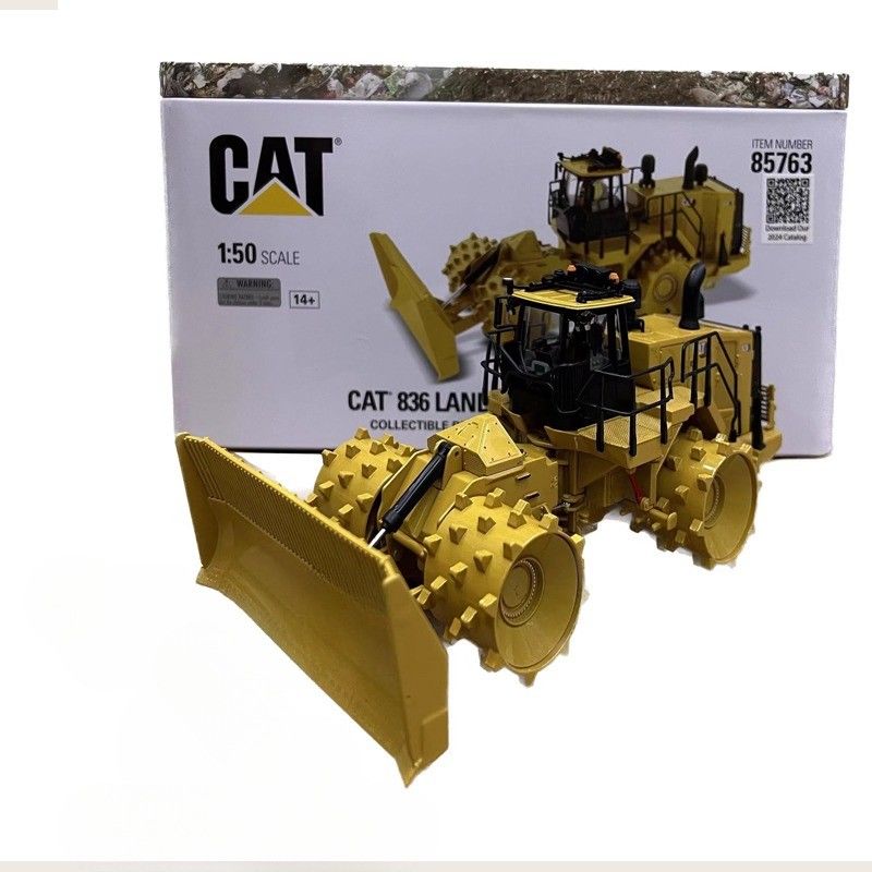 Caterpillar Cat 836 Compattatore di discarica 1/50 Scale Diecast Alloy Construction Model Art 85763