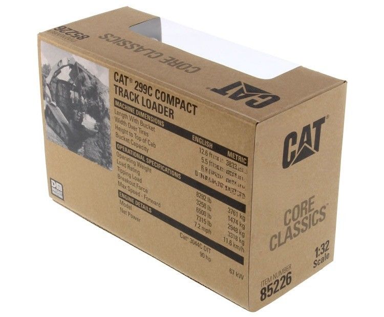 CAT 299C Compact Track Loader in legno a calcolatore a calcolatore 1/32 Scala 85226