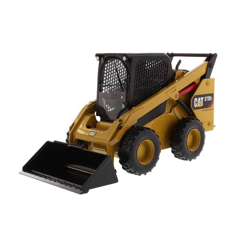 DM cat 272D2 1:16 Scale Alloy Die-Cast Skid Steer Loader Modello con gatto autentico Vernice gialla Veicolo da costruzione da collezione