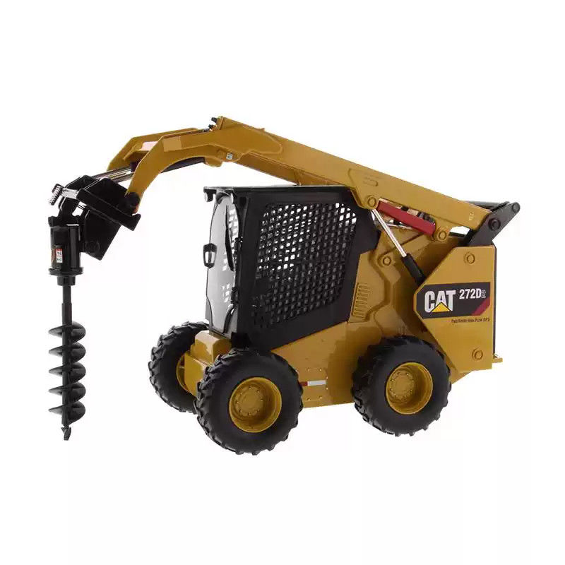 DM cat 272D2 1:16 Scale Alloy Die-Cast Skid Steer Loader Modello con gatto autentico Vernice gialla Veicolo da costruzione da collezione