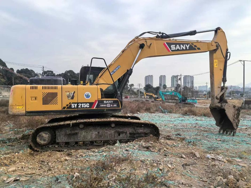 Utilizzato 2019 SANY SY215-10 escavatore 21Ton Capacità Full Service Storia Costruzione Miniera