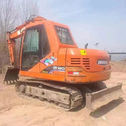 Mini escavatore Doosan DH80 usato di capacità di 8 tonnellate CE ISO per uso utilizzato nel paesaggio