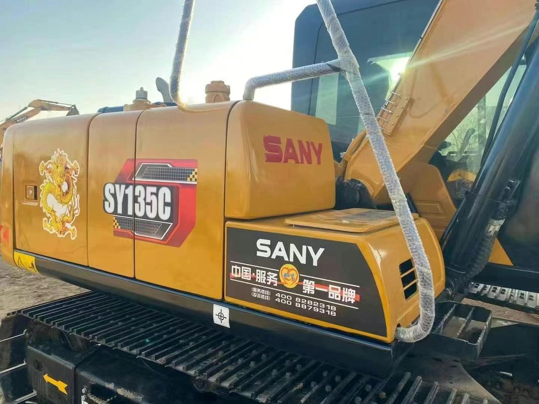 Usato SANY SY135C 13.5T Escavatore Servizio completo Storia Costruzione Miniera Traslochi di terra