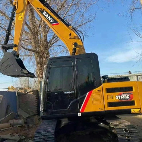 Usato SANY SY135C 13.5T Escavatore Servizio completo Storia Costruzione Miniera Traslochi di terra