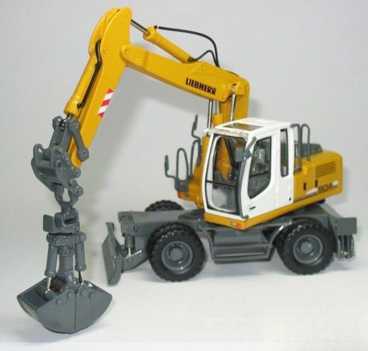 1/50 Liebherr A904C Escavatore a ruote Modello Metallo fuso a stampatura Collezionabile con secchio di presa 58004