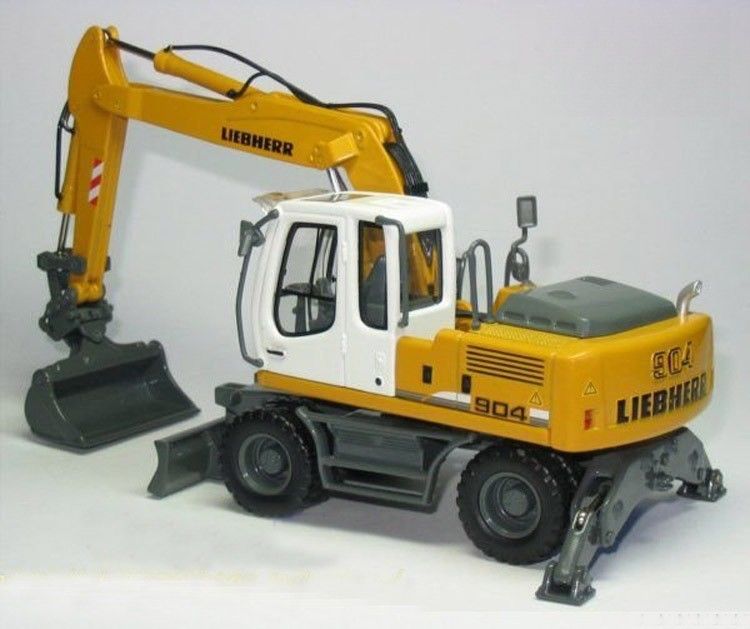 1/50 Liebherr A904C Escavatore a ruote Modello Metallo fuso a stampatura Collezionabile con secchio di presa 58004