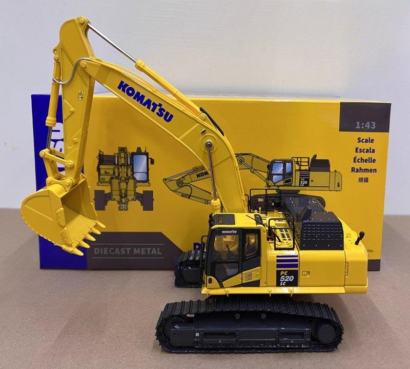 1/43 Scale Komatsu PC520LC-11M0 Alloy Die-Cast Excavator Model - Licenziato da collezionista