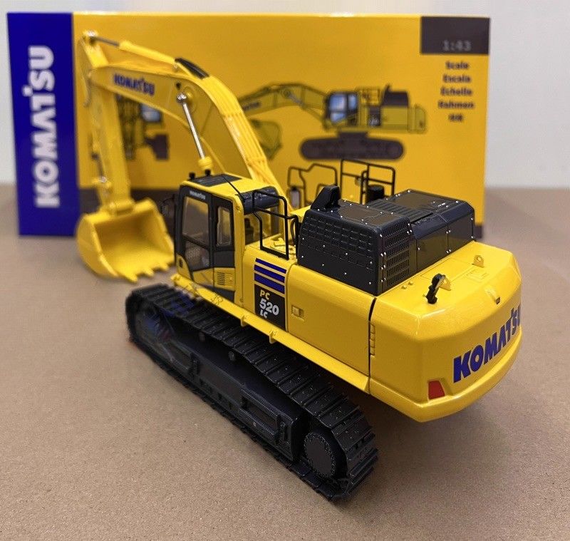 1/43 Scale Komatsu PC520LC-11M0 Alloy Die-Cast Excavator Model - Licenziato da collezionista