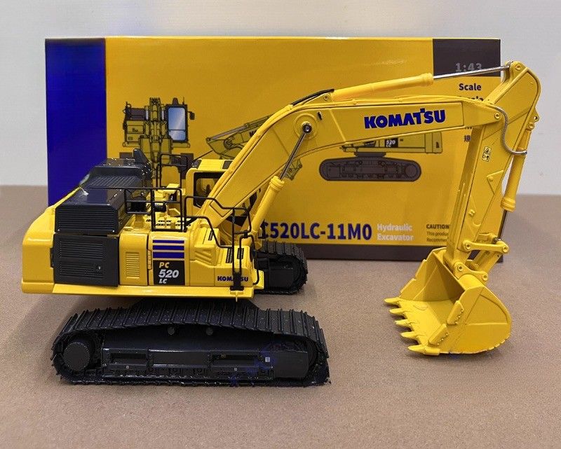 1/43 Scale Komatsu PC520LC-11M0 Alloy Die-Cast Excavator Model - Licenziato da collezionista