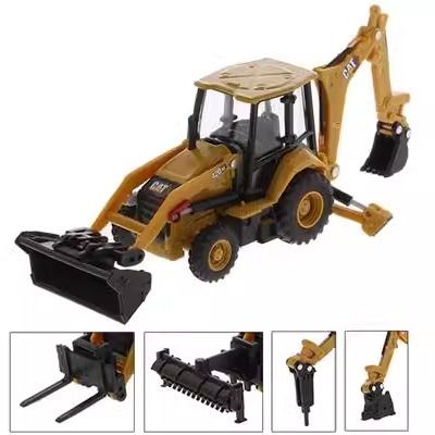 Modello di veicolo da costruzione in lega di escavatore gommato Diecast Masters in scala 1/64, 85765