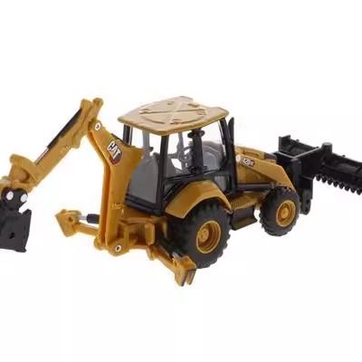 Modello di veicolo da costruzione in lega di escavatore gommato Diecast Masters in scala 1/64, 85765