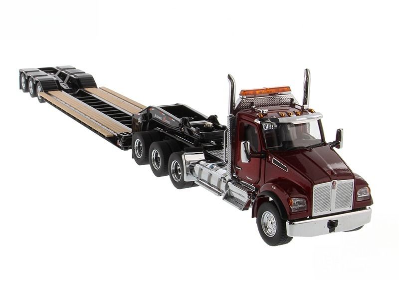 Kenworth T880S American Kenworth Autogru Automatica 1/50 Modello di Trasporto DM71061 con Booster