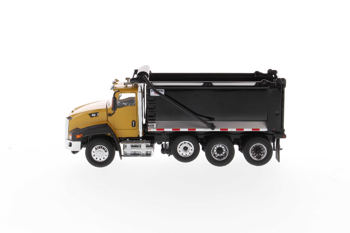 DM 1:50 Cat CT660 Day Cab Automated Dump Truck Yellow Alloy Modello 85668