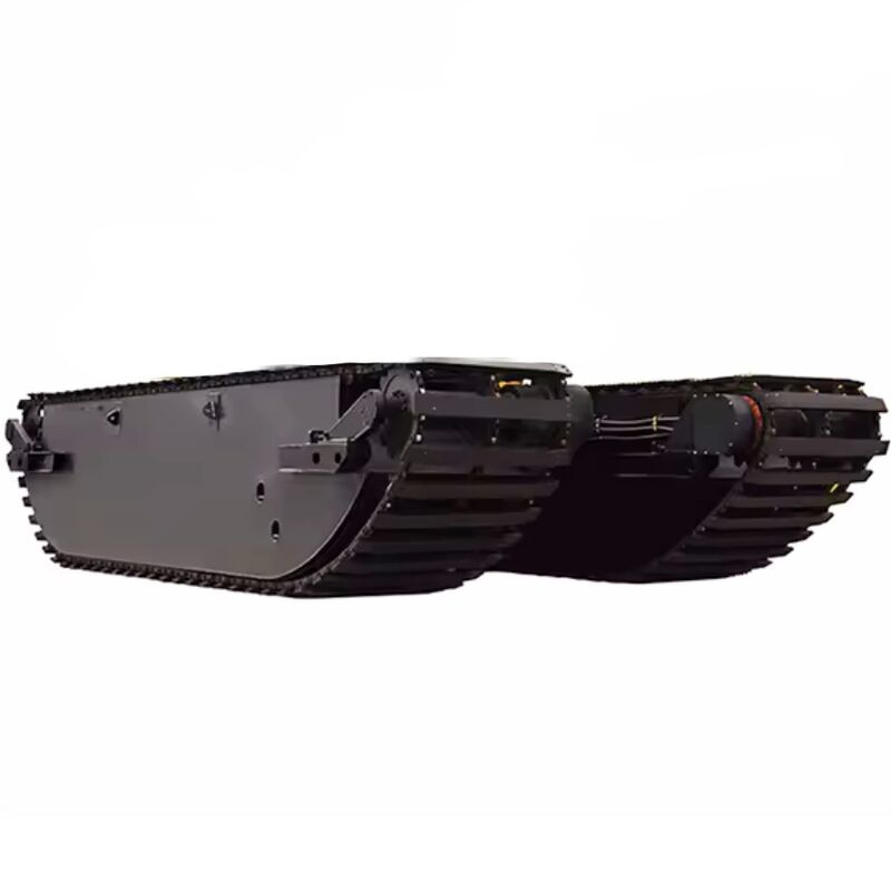 Fabbricazione su misura Escavatore anfibio Pontoon galleggiante per fiume lago palude dragaggio carrozzina fornitore